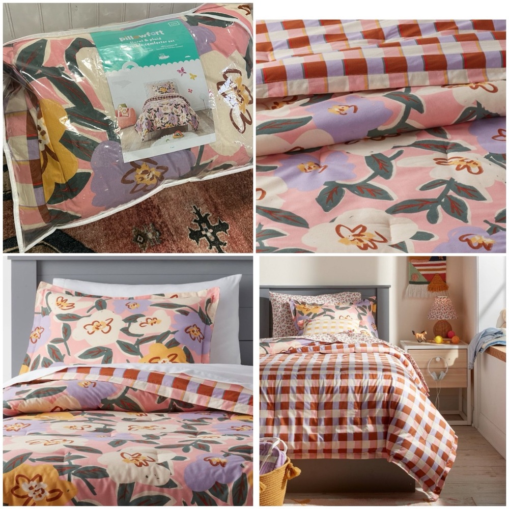 Girls pillowfort brand twin bedding set